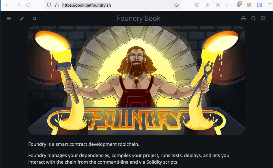 Foundry Website Screenshot